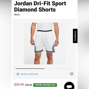 Jordan’s Dri-Fit Sport diamond shorts